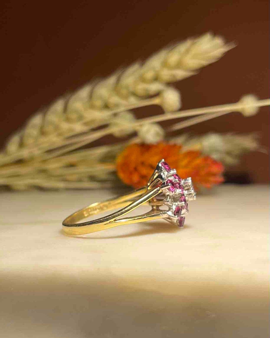 Bague Marguerite Rubis &amp; Diamants &quot;Talia&quot;