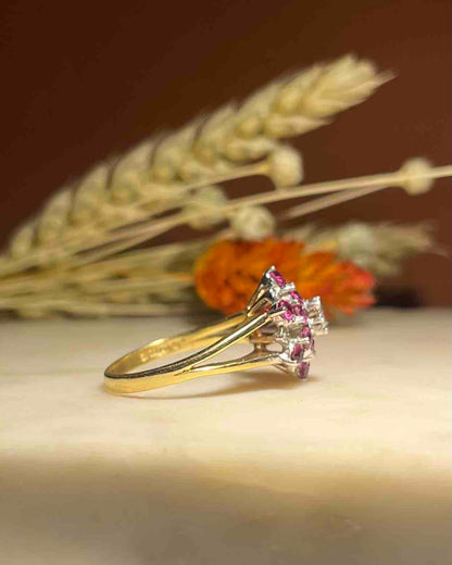 Bague Marguerite Rubis &amp; Diamants &quot;Talia&quot;