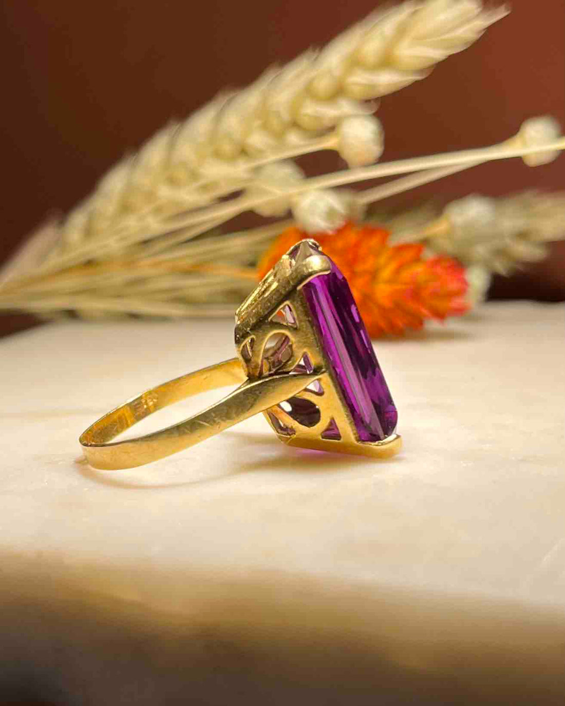 Bague cocktail Grenat 20 carats &quot;Colombe&quot;
