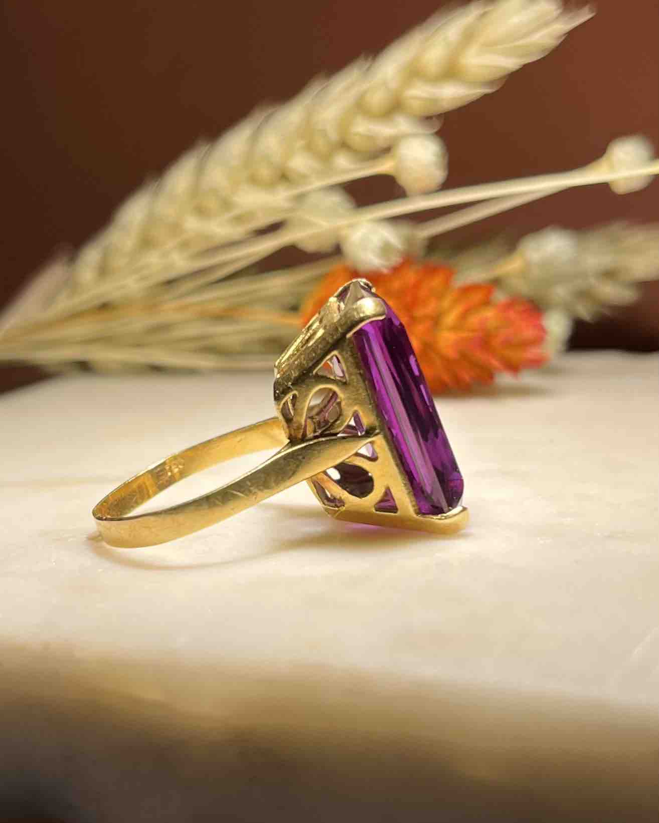 Bague cocktail Grenat 20 carats "Colombe"