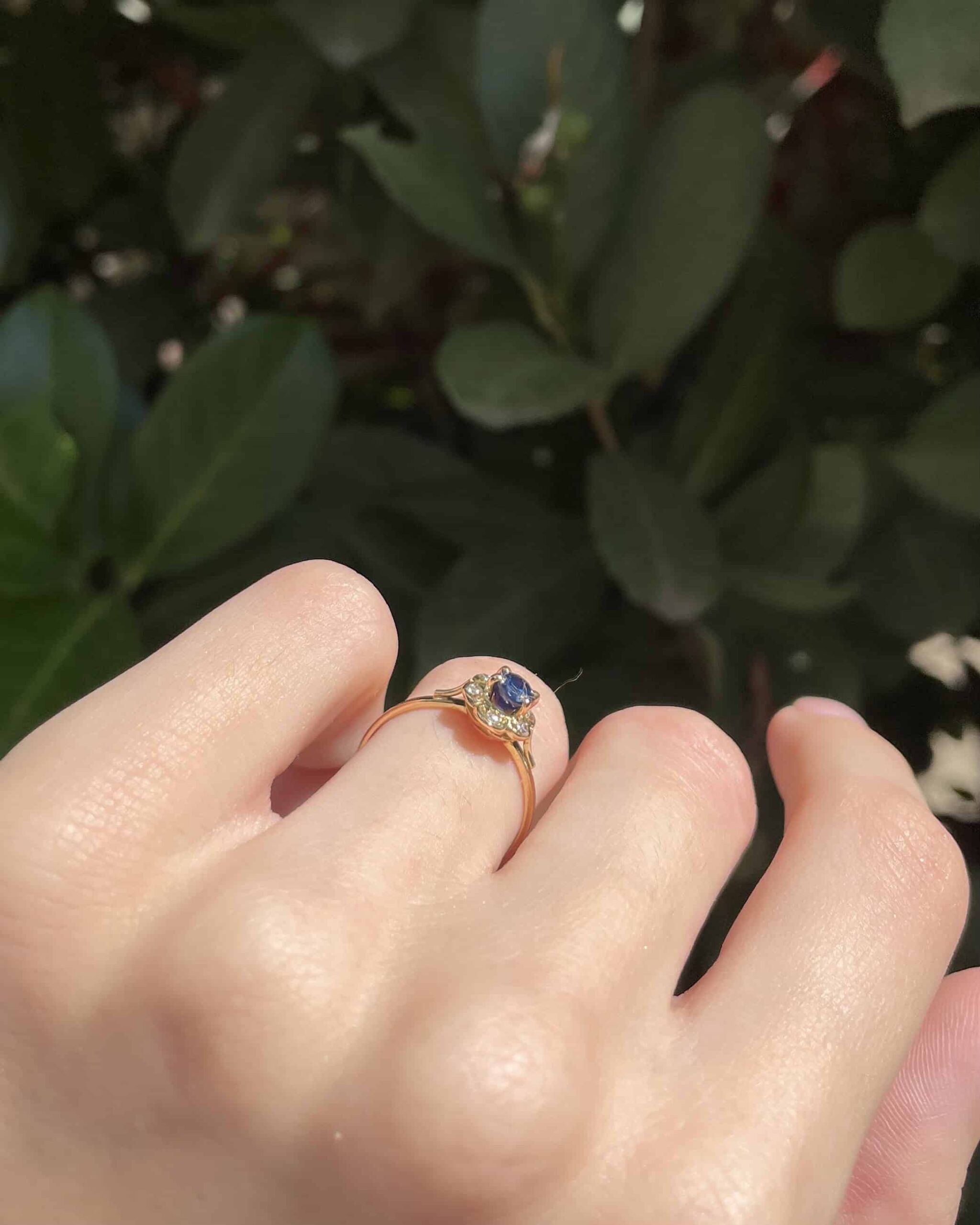 Bague Marguerite Saphir &amp; Diamants &quot;Masha&quot;
