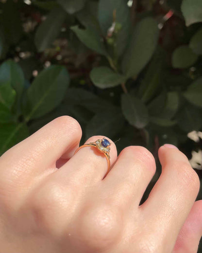 Bague Marguerite Saphir &amp; Diamants &quot;Masha&quot;