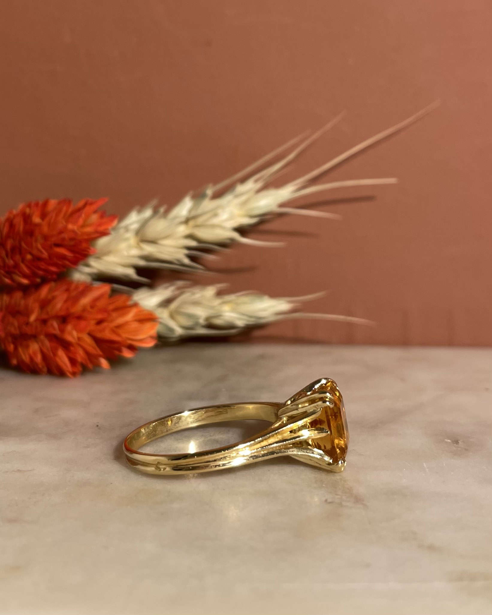 Bague Cocktail Citrine 3 carats "Elianna" - Elliade Paris