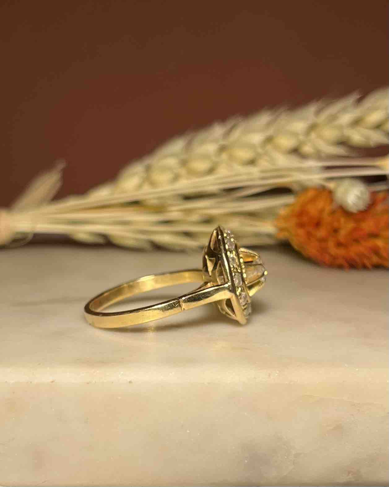 Bague Art-déco Diamants &quot;Lottie&quot;