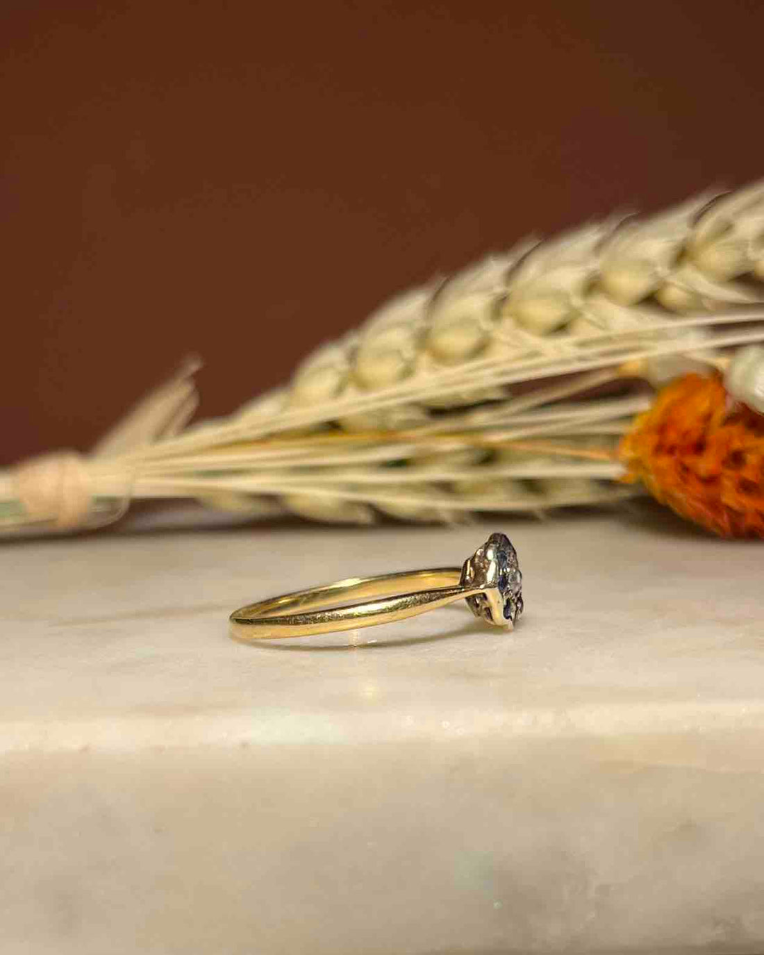 Bague Marguerite Saphirs &amp; Diamant &quot;Solvic&quot;