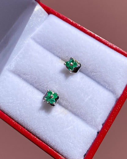 Puces Emeraudes 0.08 carat &quot;Aélina&quot;