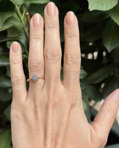 Bague Marguerite Saphirs &amp; Diamant &quot;Solvic&quot;
