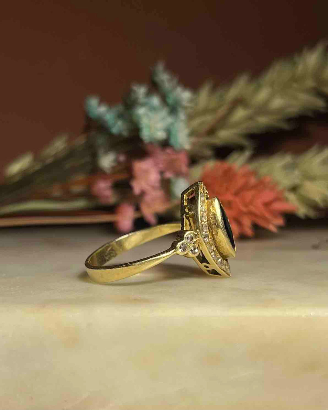 Bague marquise Saphir &amp; Diamants &quot;Olise&quot;