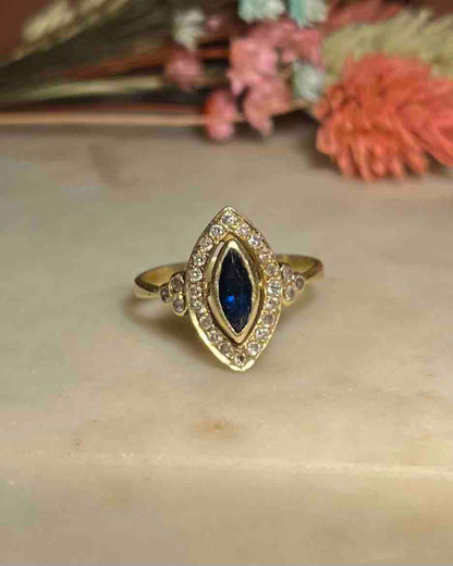 Bague marquise Saphir &amp; Diamants &quot;Olise&quot;