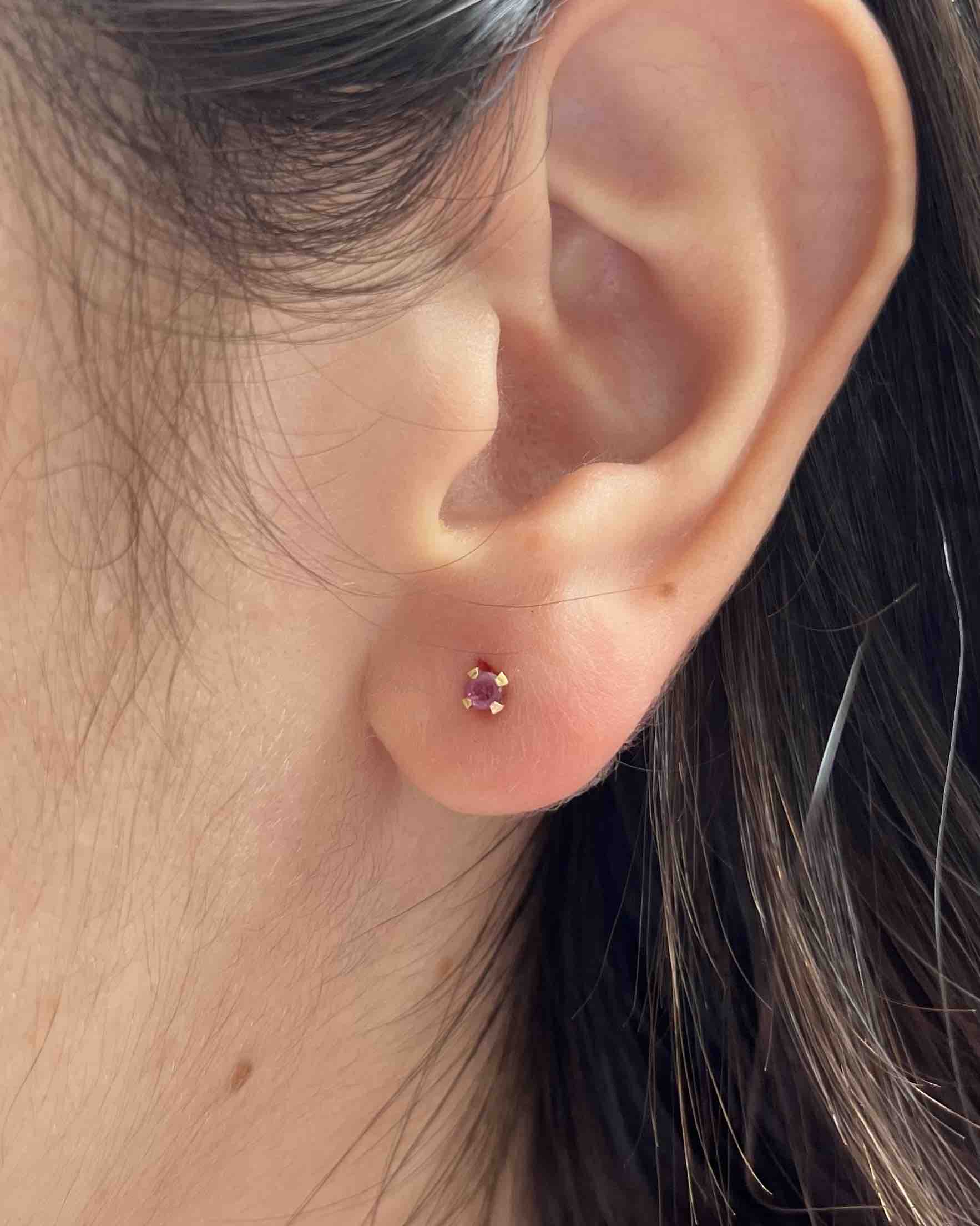 Pendientes de rubí "Romane"