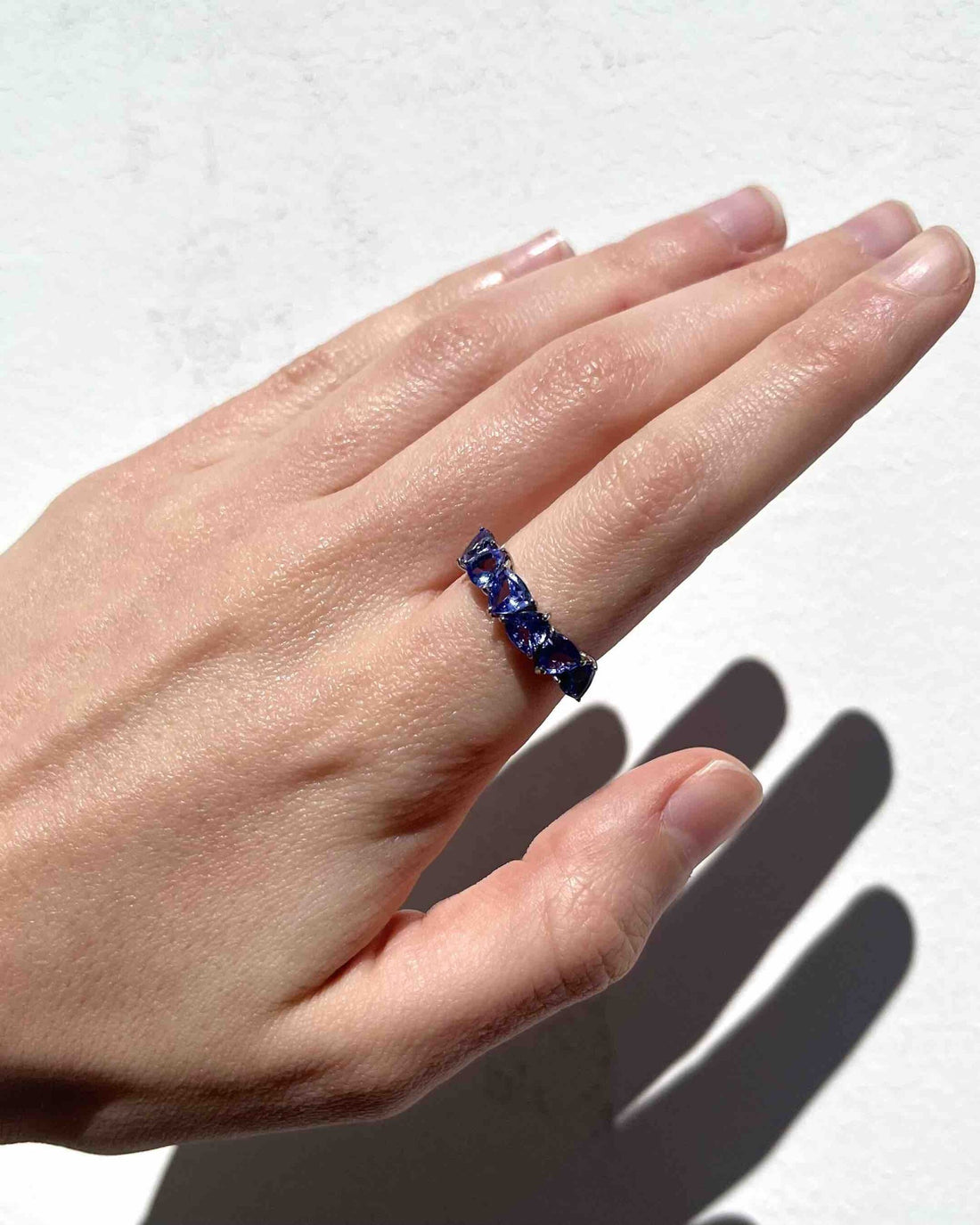 Bague rivière Tanzanite  &quot;Félixia&quot;