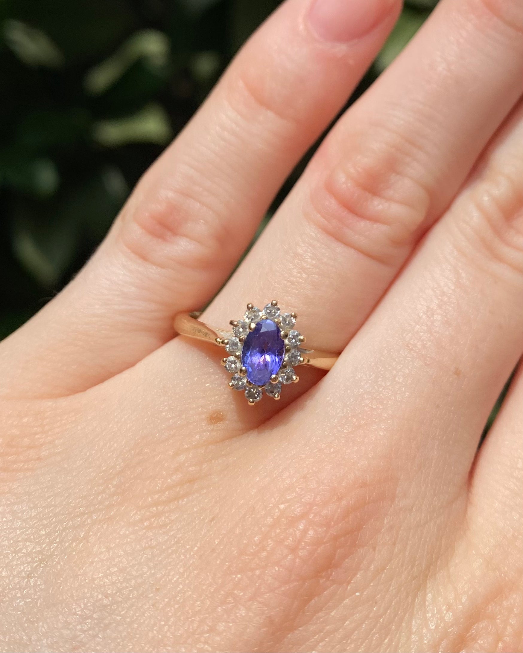 Bague Marguerite Tanzanite 0.70 carat &amp; Diamants "Dina"