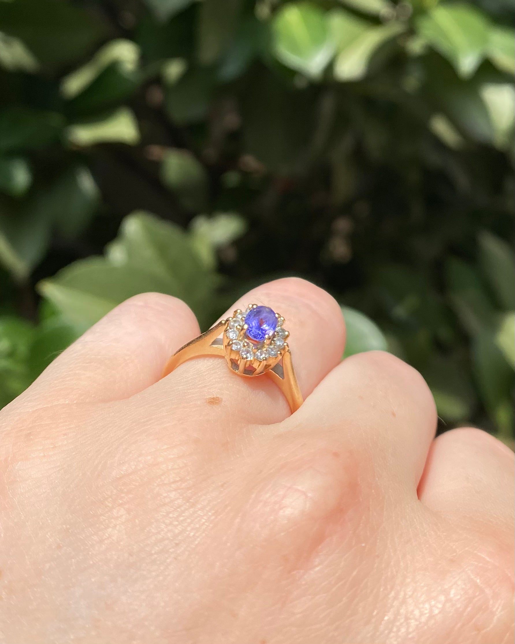 Bague Marguerite Tanzanite 0.70 carat &amp; Diamants "Dina"