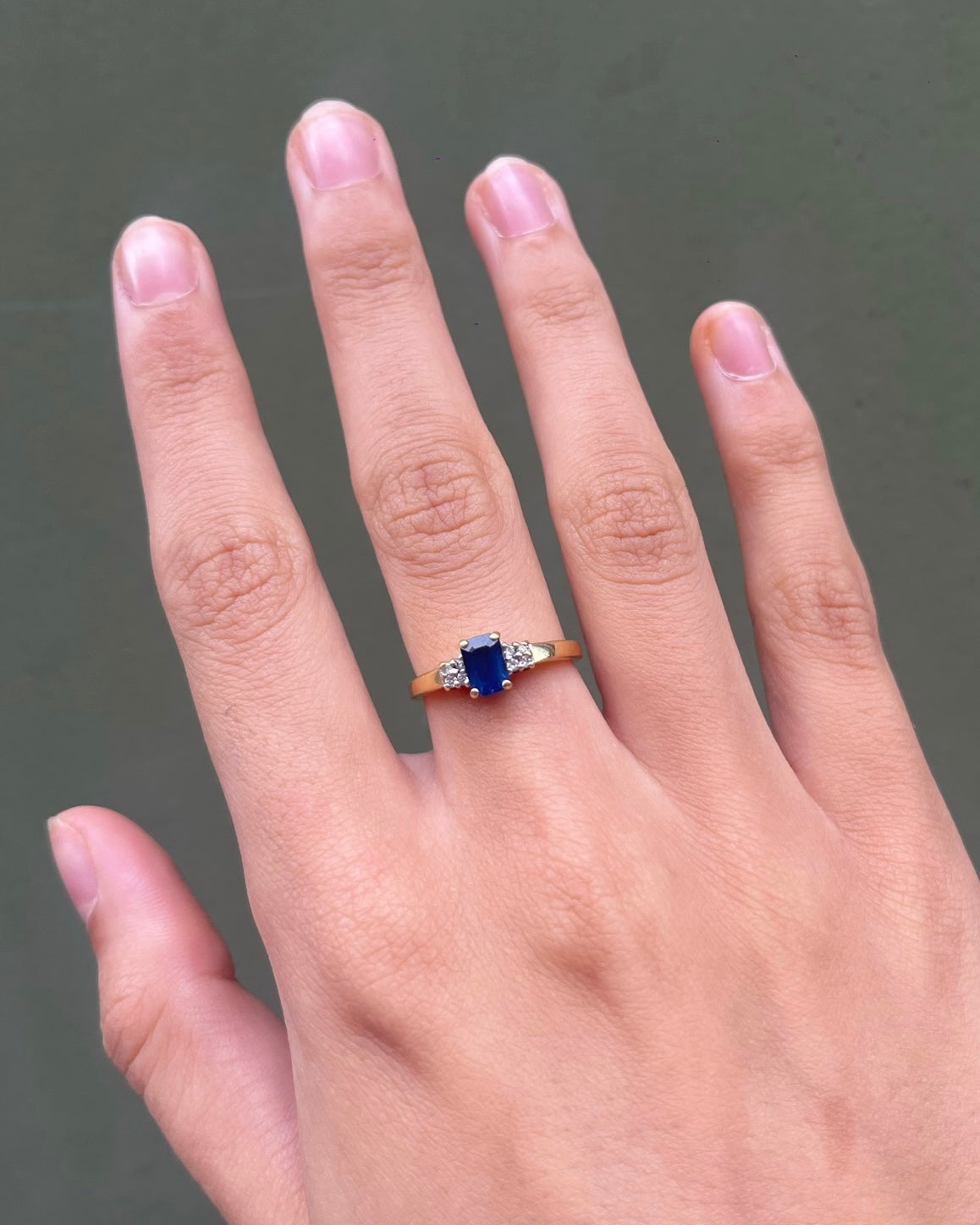 "Piat" Sapphire and Diamond Trilogy Ring