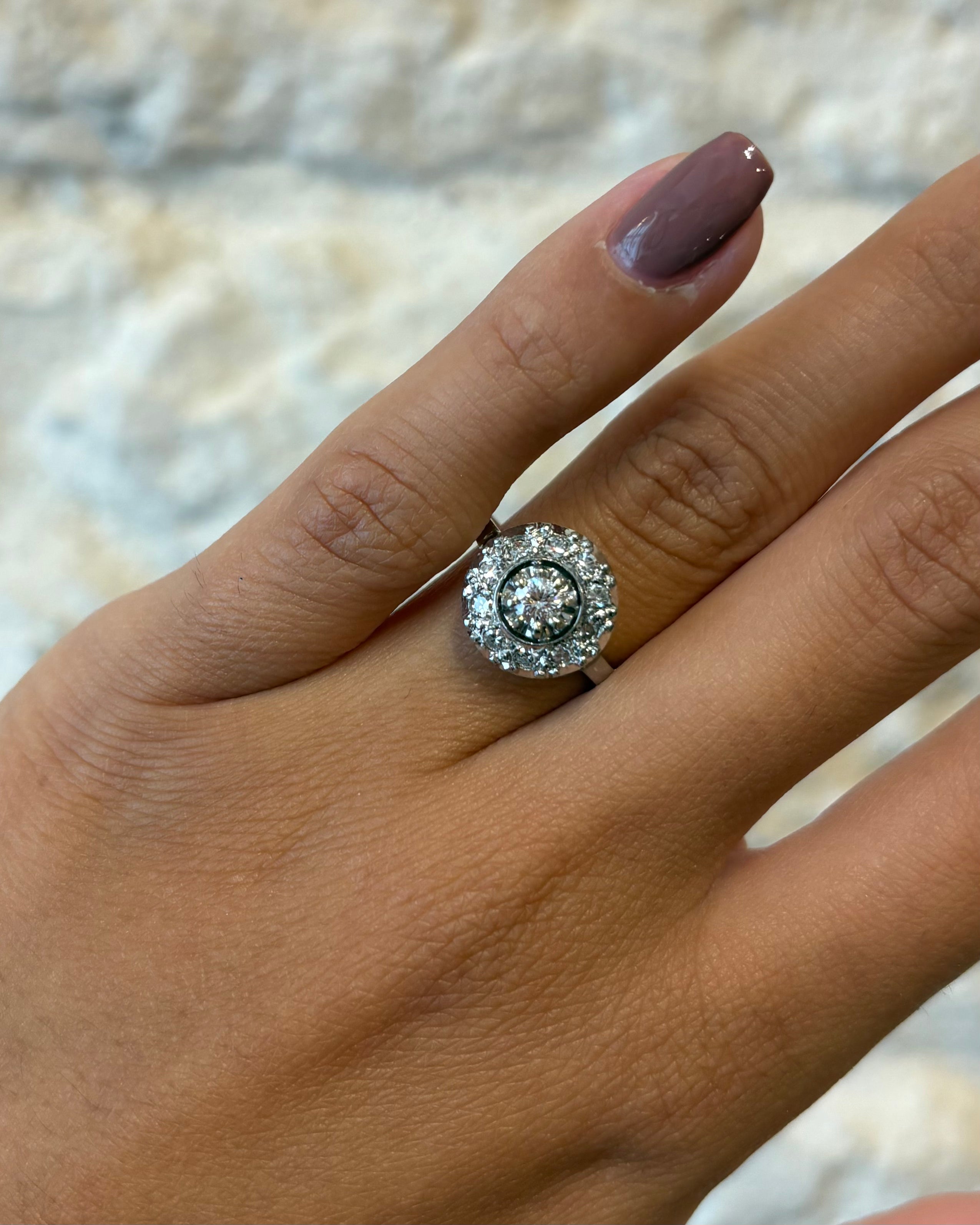 Bague Art-Déco Diamants &quot;Sabine&quot;
