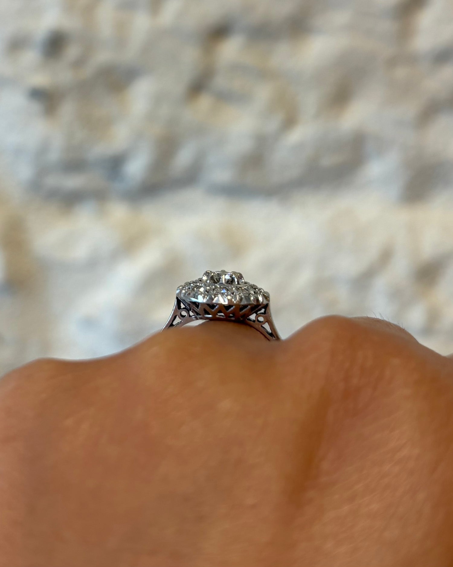 Bague Art-Déco Diamants &quot;Sabine&quot;