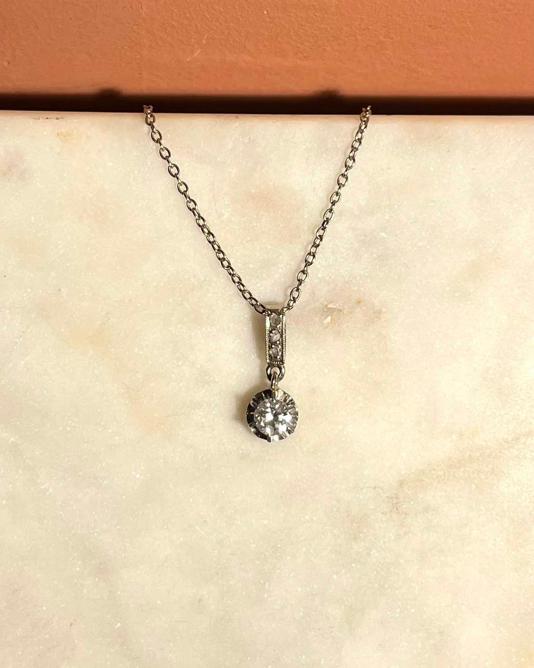Pendentif diamant 0.23 carat vintage &quot;Hailey&quot;