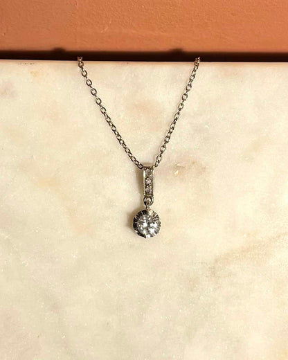 Pendentif diamant 0.23 carat vintage &quot;Hailey&quot;