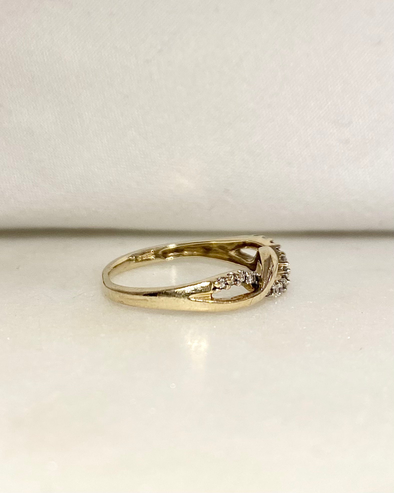 Demi-alliance Diamants 0.08 carat &quot;Lucie&quot;