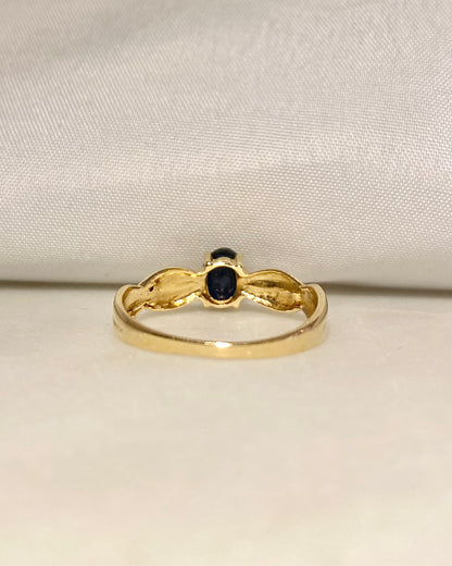 Bague Solitaire Saphir 0.60 carat &amp; Diamants &quot;Marceline&quot;