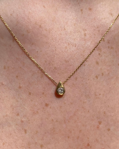 Collier Diamant 0.15 carat &quot;Prune&quot;