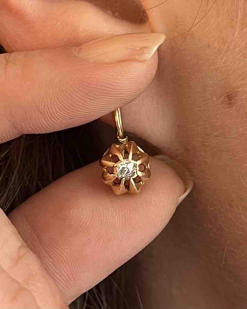 Dormeuses Diamants et Or &quot;Kylia&quot;