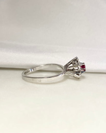 Bague Marguerite Rubis &amp; Diamants &quot;Nicole&quot;