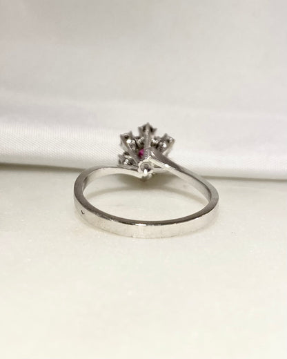 Bague Marguerite Rubis &amp; Diamants &quot;Nicole&quot;