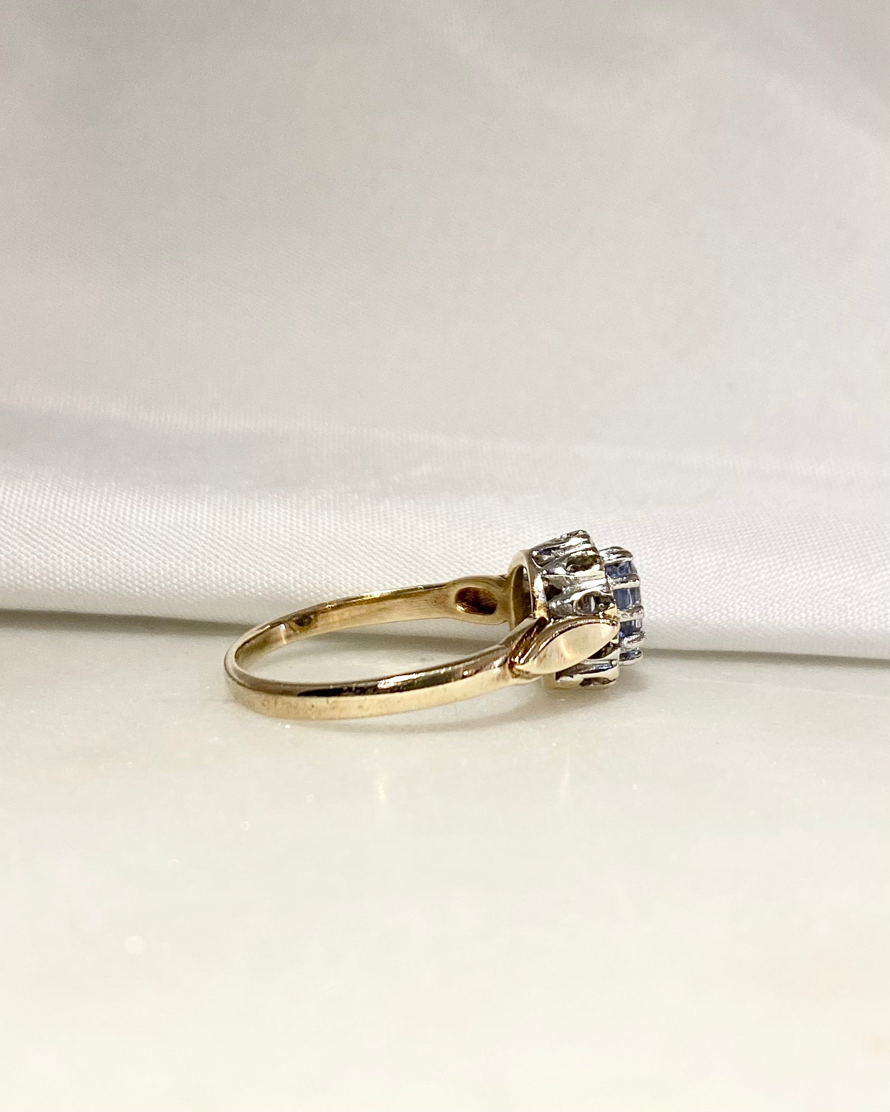 Bague Marguerite Saphir &amp; Diamants "Martha"