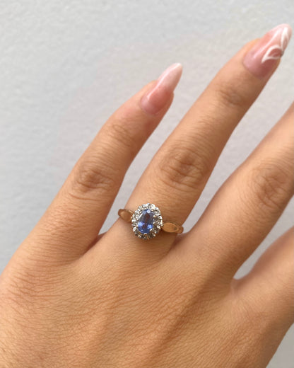 Bague Marguerite Saphir &amp; Diamants &quot;Martha&quot;