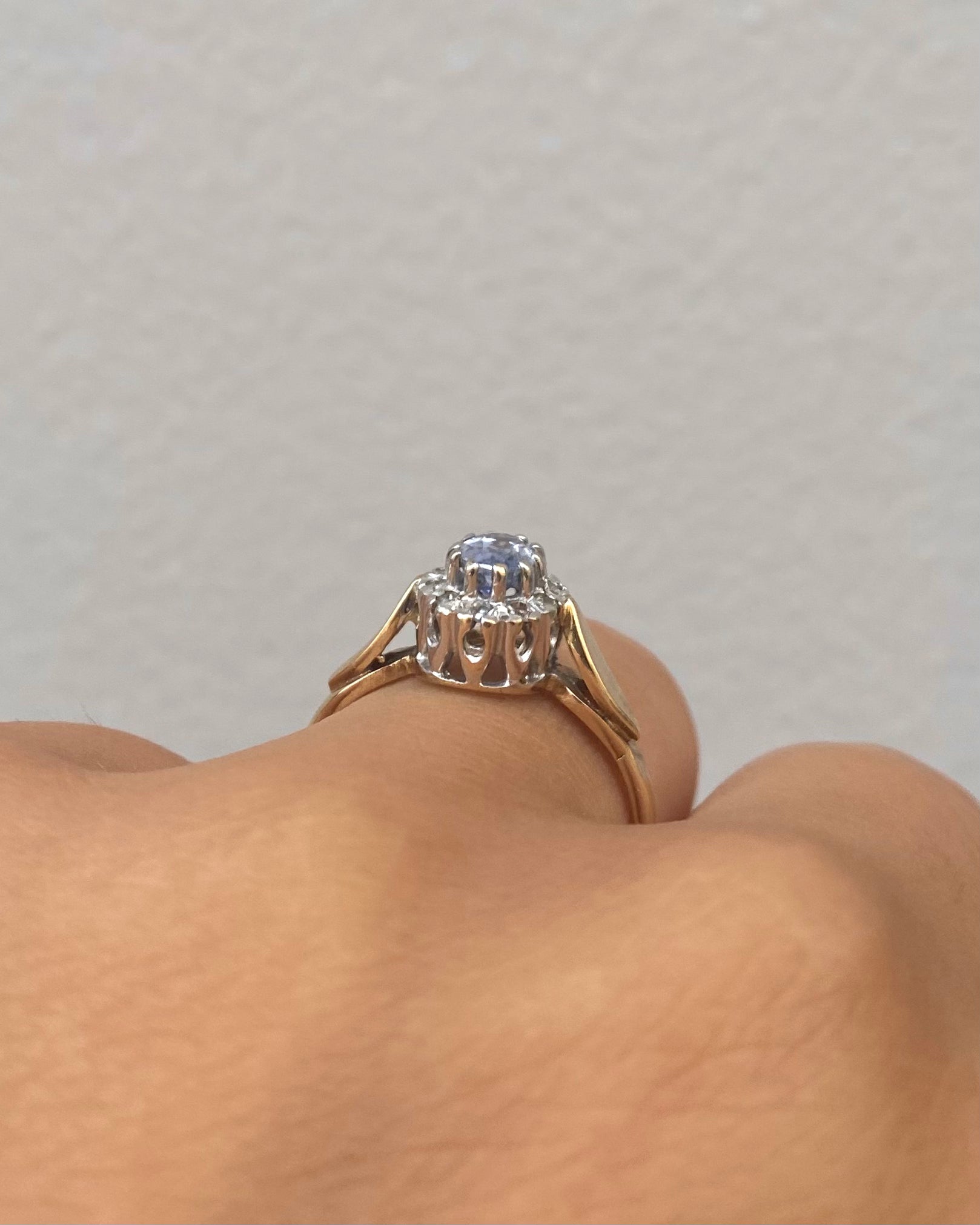 Bague Marguerite Saphir &amp; Diamants "Martha"