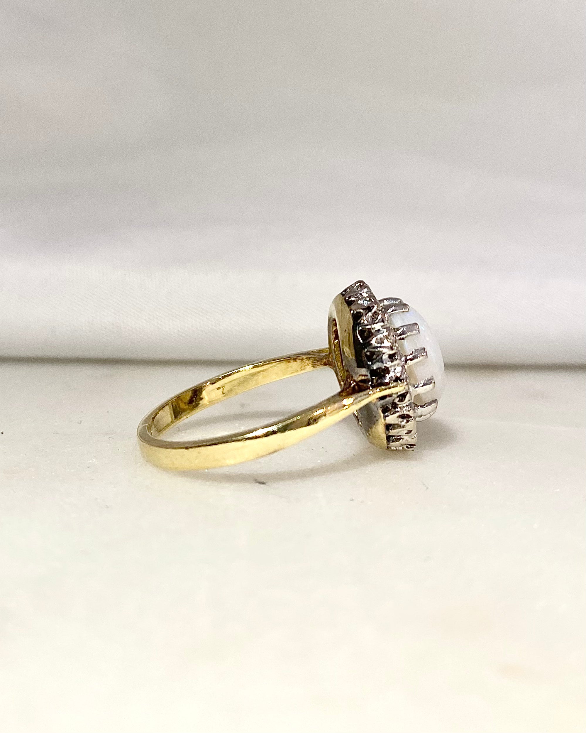 Bague Marguerite Opale 1.46 carat &amp; Diamants "Yara"