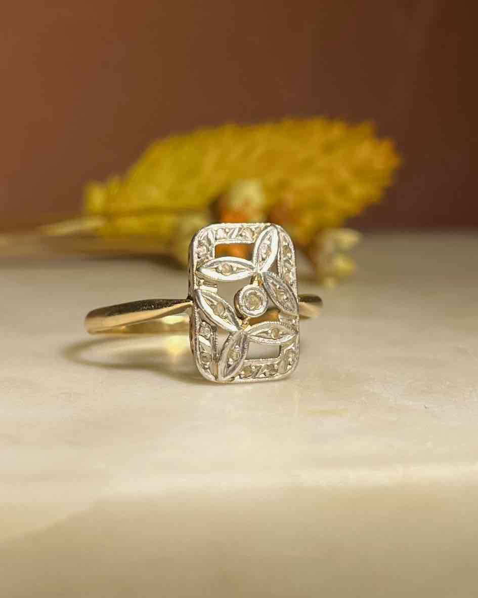 Bague vintage Art-déco Diamants &quot;Amy&quot;