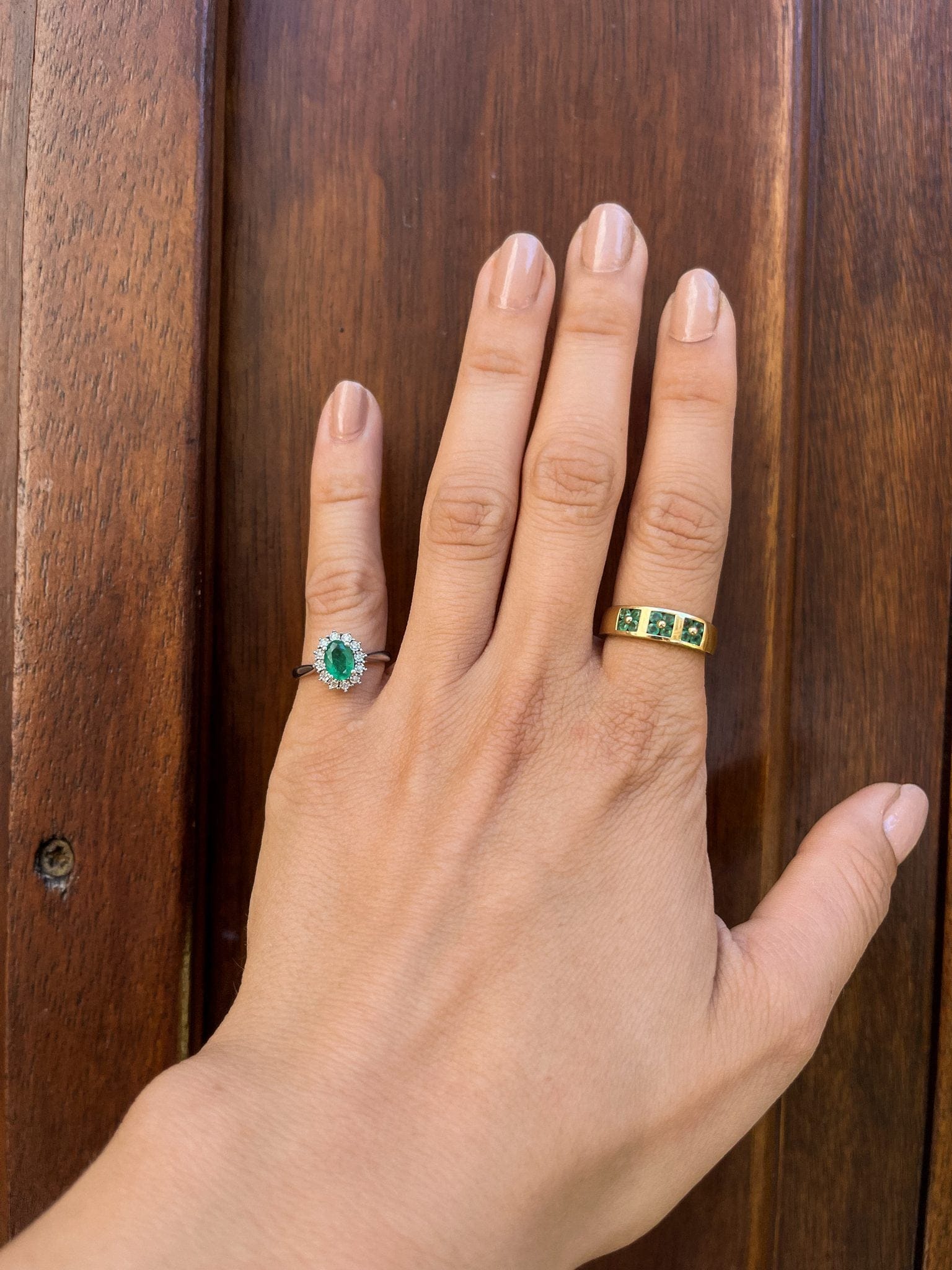 Bague Jonc Emeraude "Emy"