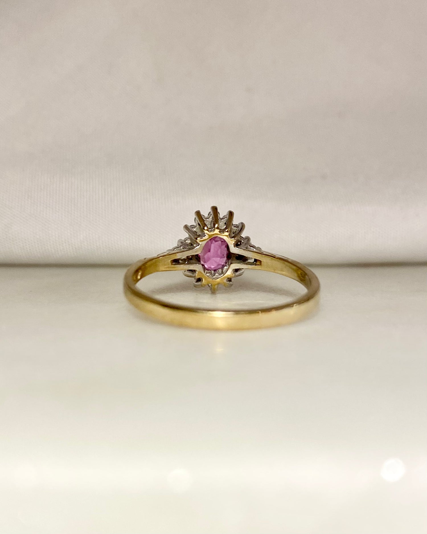 Bague Marguerite Saphir Rose &amp; Diamants &quot;Iona&quot;