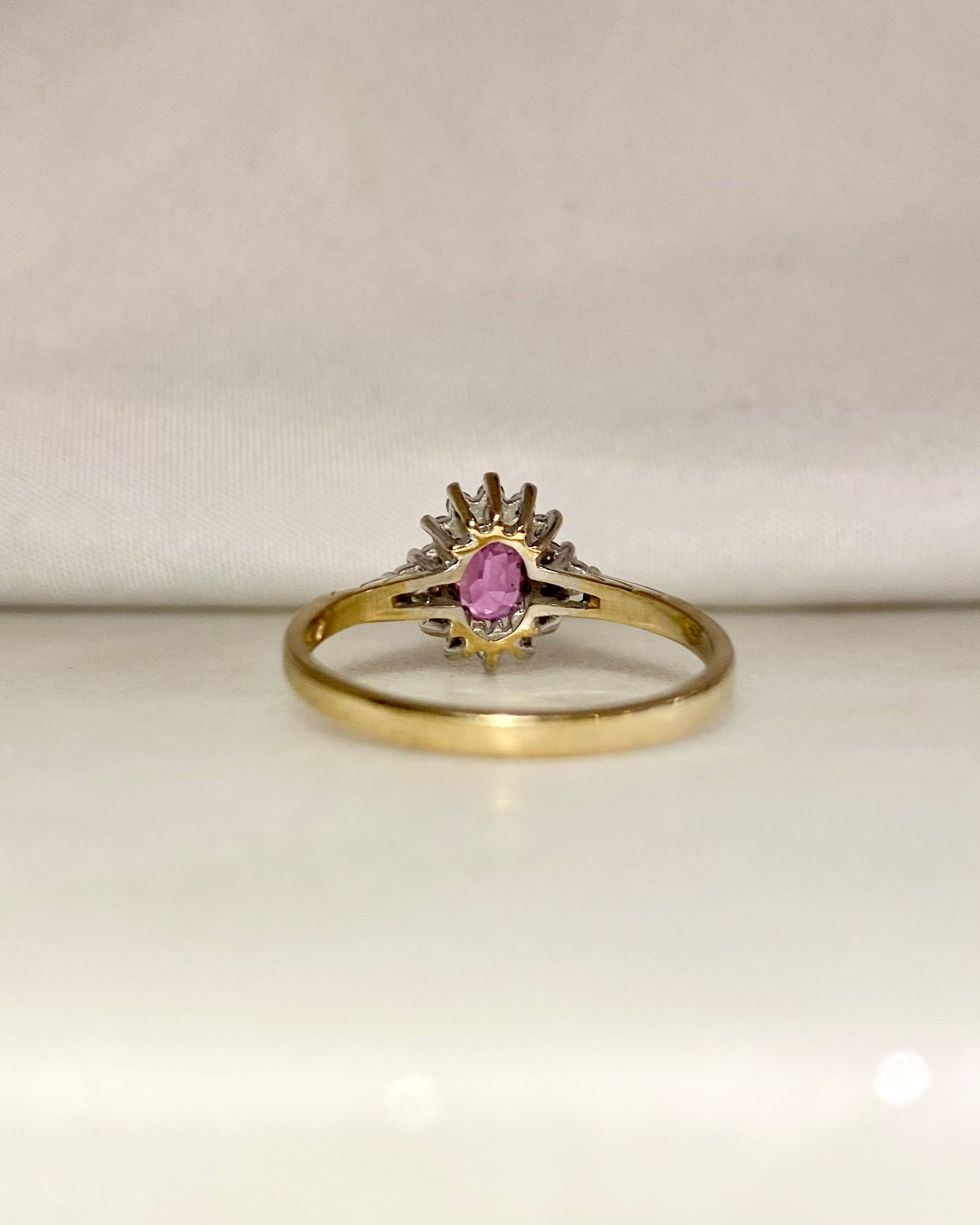 Bague Marguerite Saphir Rose &amp; Diamants &quot;Iona&quot;