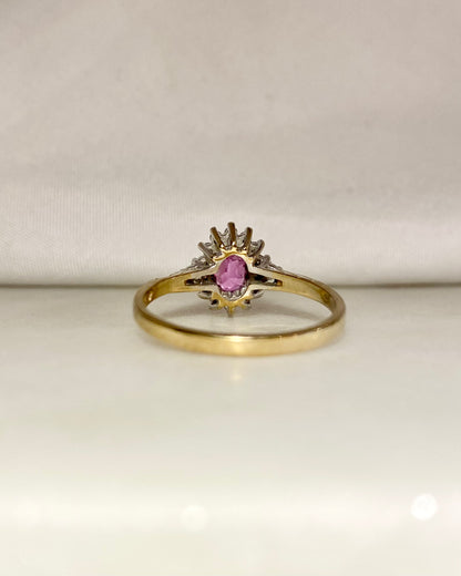 Bague Marguerite Saphir Rose &amp; Diamants &quot;Iona&quot;