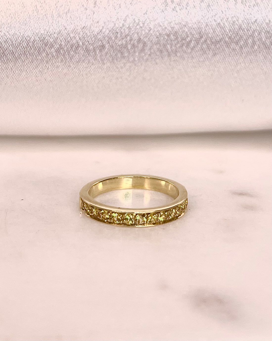 Demi-Alliance Saphirs Jaune 0.84 carat &quot;Florane&quot;