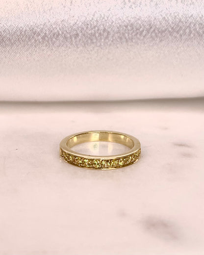 Demi-Alliance Saphirs Jaune 0.84 carat &quot;Florane&quot;