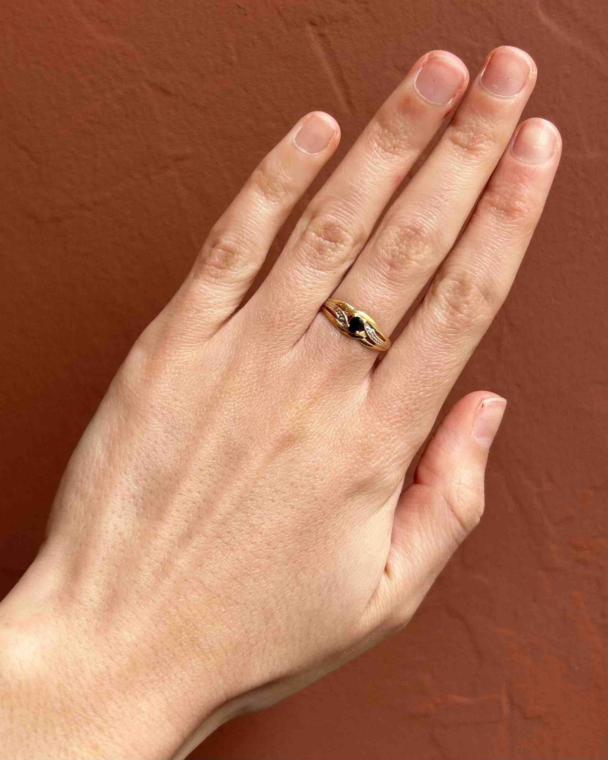 Bague Jonc vintage Saphir "Louison"