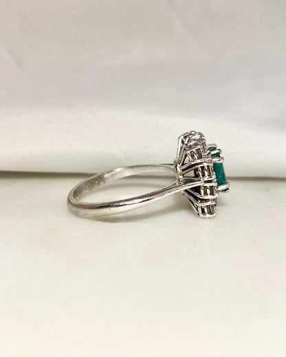 Bague Marguerite Émeraude 1 carat et diamants 1.04 carat &quot;Laureline&quot;