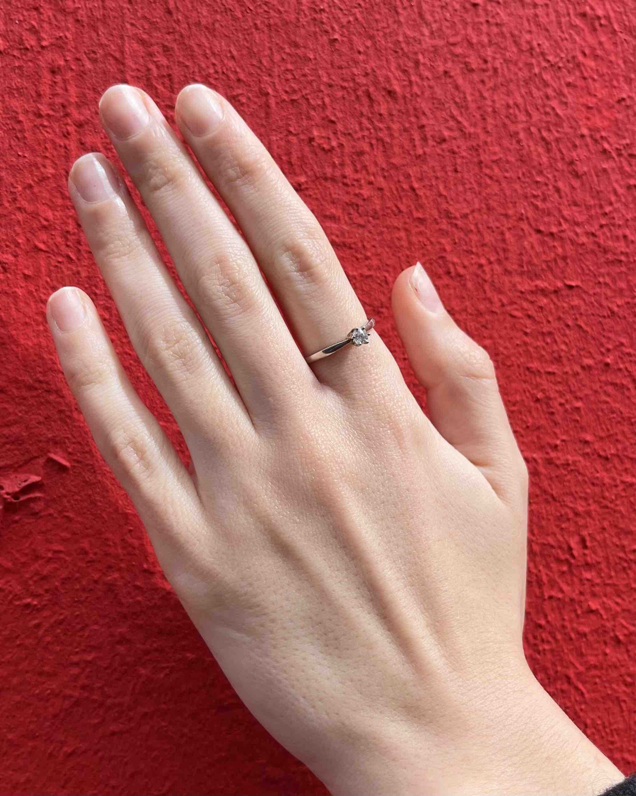 Bague solitaire diamant Vintage "Idylle"