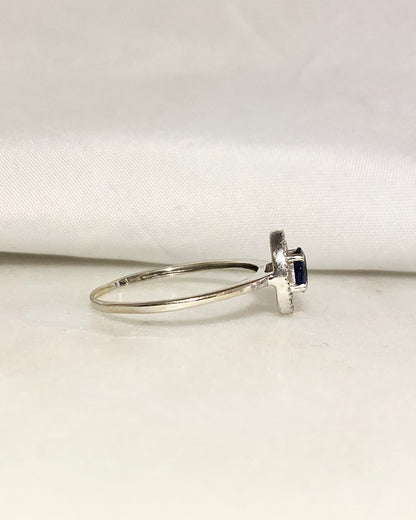 Bague Marguerite Saphir &amp; Diamants&quot;Theresa&quot;