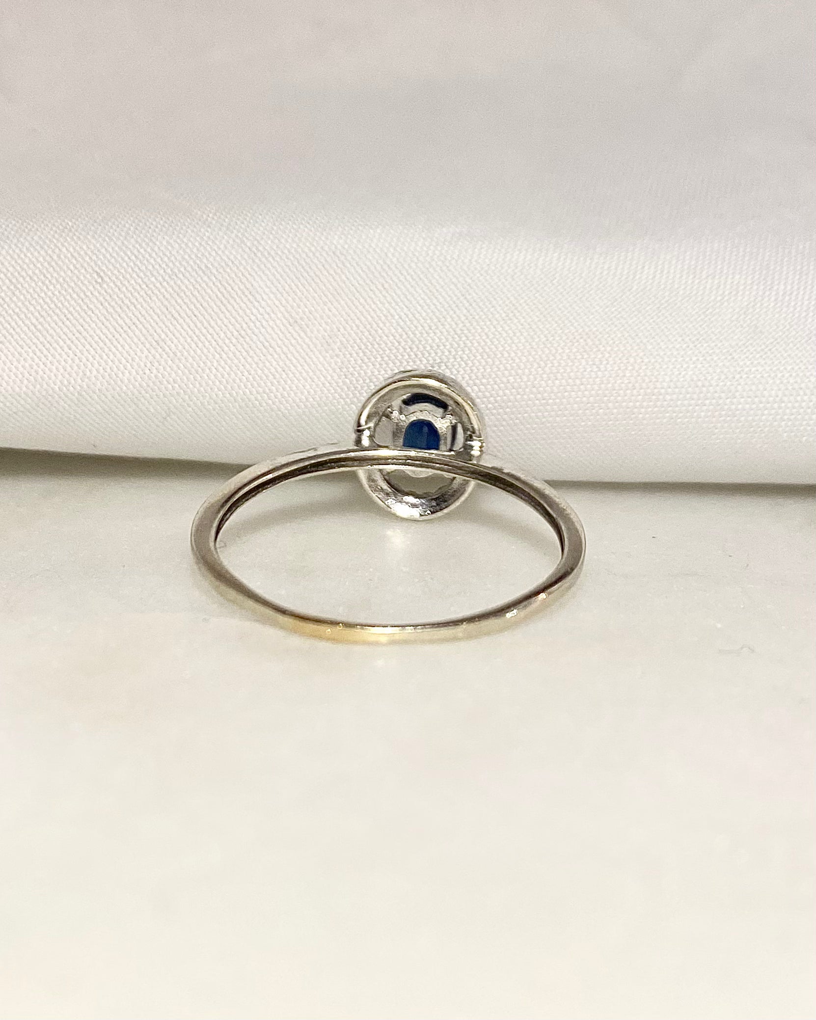 Bague Marguerite Saphir &amp; Diamants&quot;Theresa&quot;