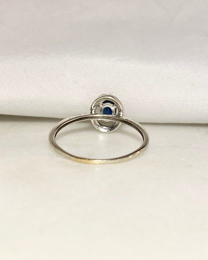 Bague Marguerite Saphir &amp; Diamants&quot;Theresa&quot;