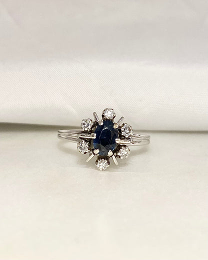 Bague Marguerite Saphir &amp; Diamants &quot;Rosaine&quot;