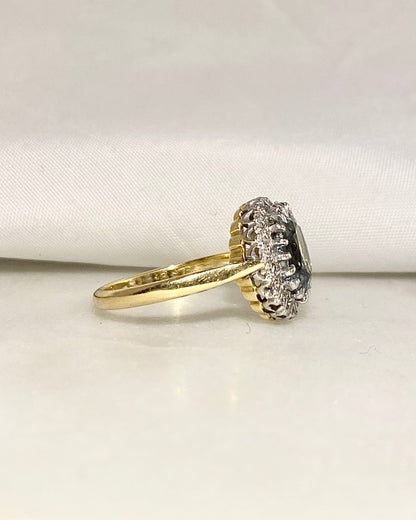 Bague Marguerite Aigue-Marine 1.73 carat &amp; Diamants &quot;Alana&quot;