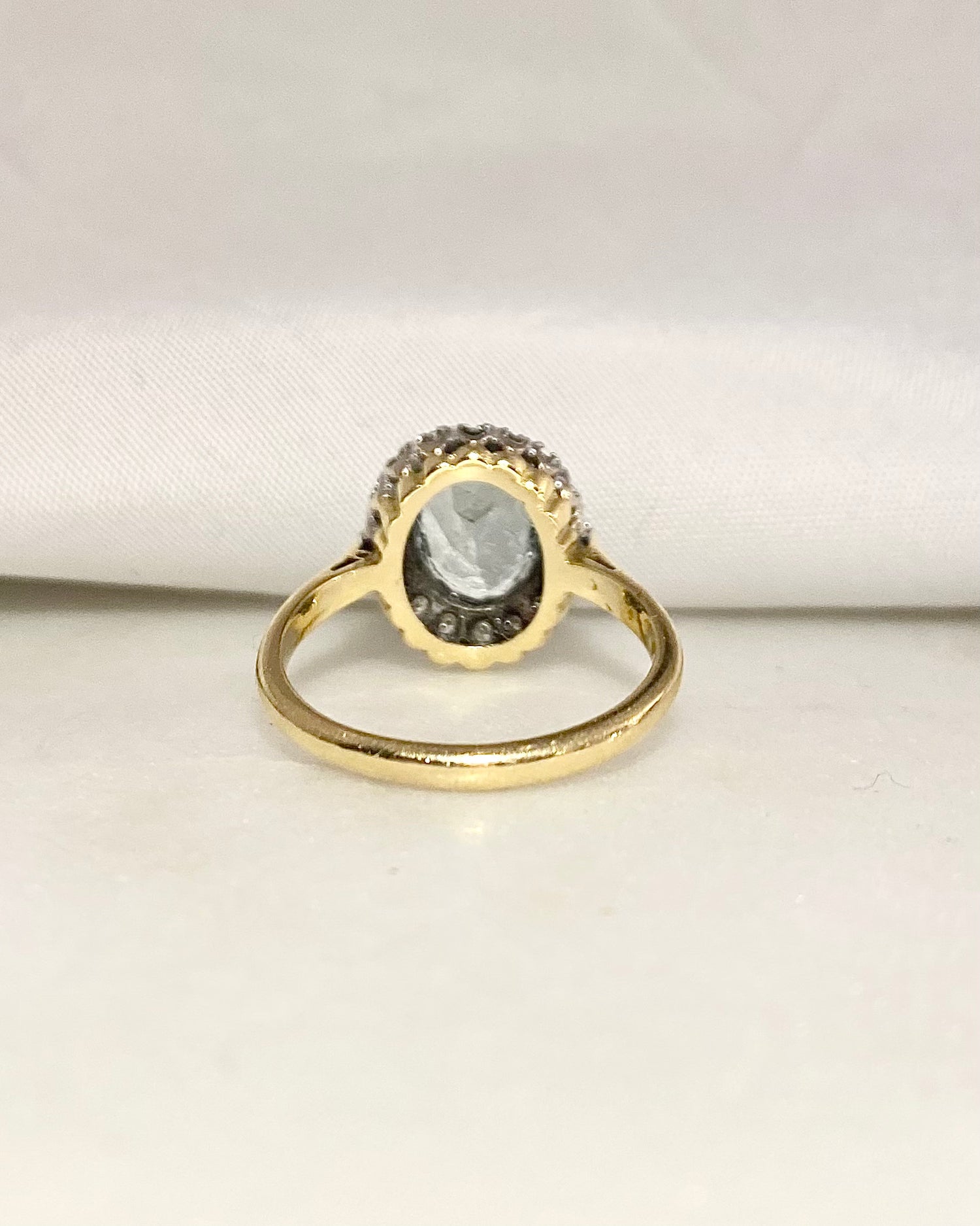 Bague Marguerite Aigue-Marine 1.73 carat &amp; Diamants &quot;Alana&quot;
