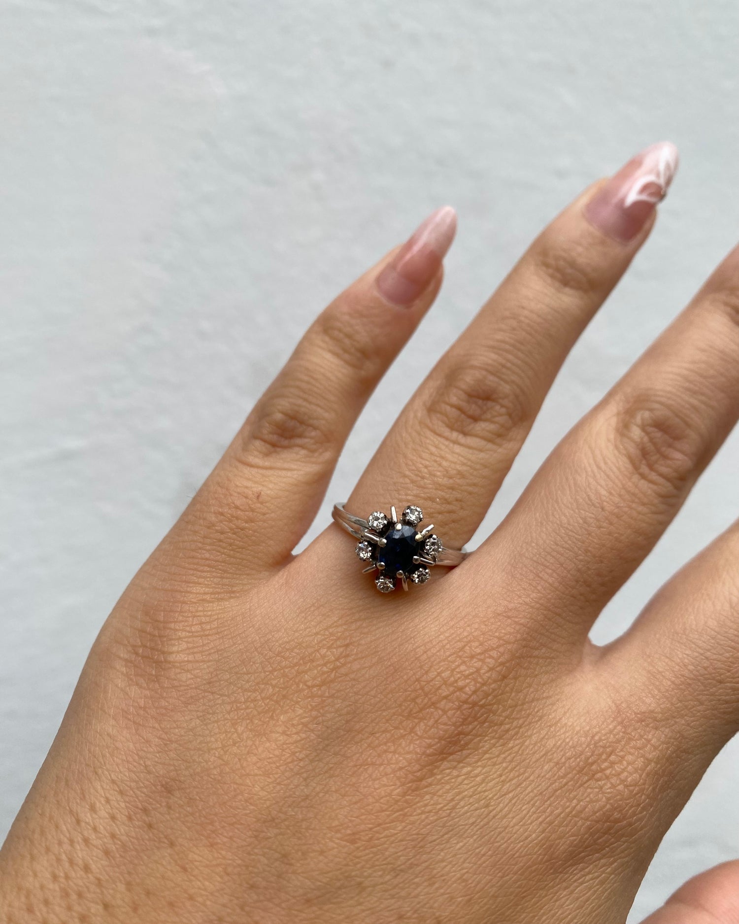 Bague Marguerite Saphir &amp; Diamants &quot;Rosaine&quot;