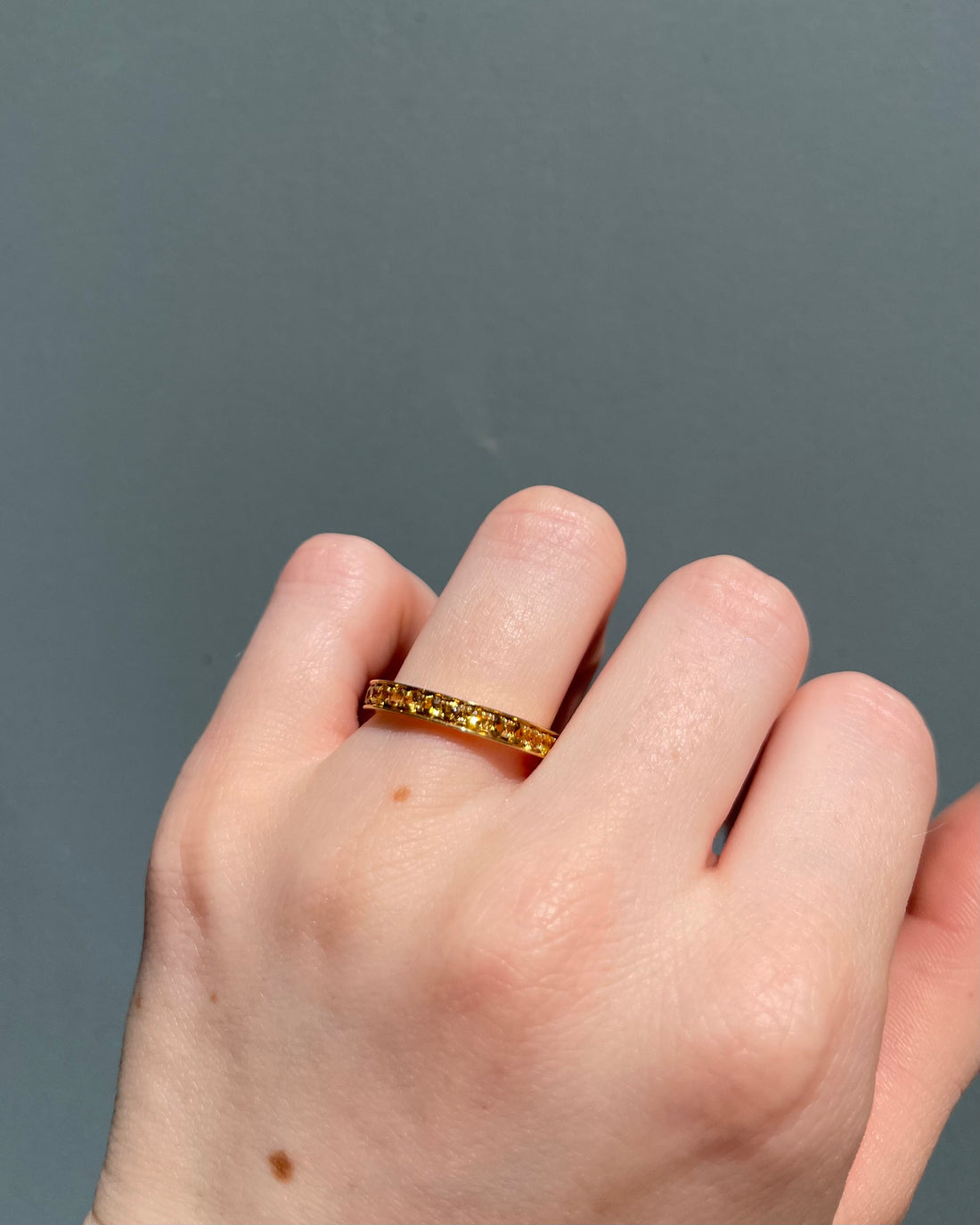 Demi-Alliance Saphirs Jaune 0.84 carat &quot;Florane&quot;